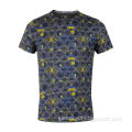 Men Fitness T Shirt Polyester Moisture Wicking Dry Fit T Shirt Star Yellow Supplier